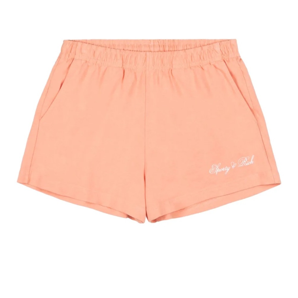 Sporty and Rich Cotton Logo print Shorts
